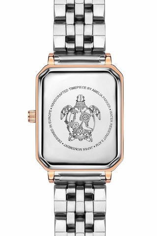 Montre à quartz en acier Serenity - Doré rose et blanc