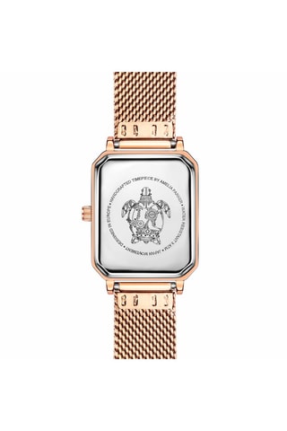 Montre à quartz en acier Serenity - Doré rose