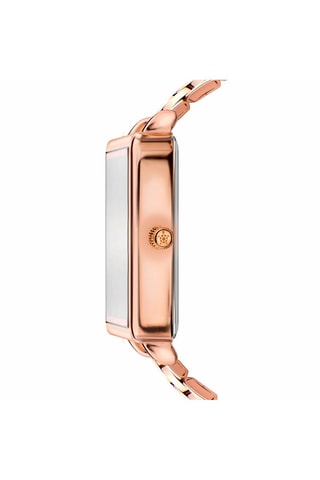 Montre à quartz en acier Joyful Journey - Doré rose et vert