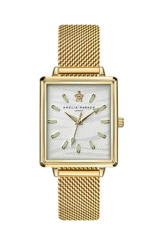 Montre à quartz en acier Desert - Doré