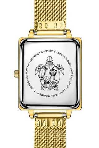 Montre à quartz en acier Desert - Doré