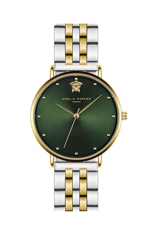 Montre à quartz en acier Fiji - Argenté et doré