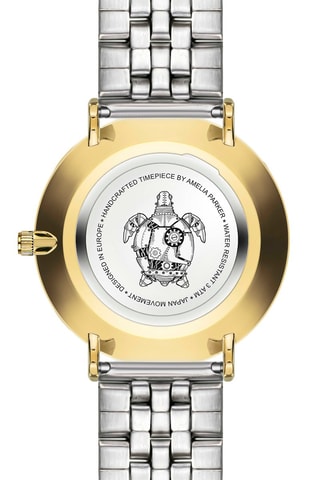 Montre à quartz en acier Fiji - Argenté et doré