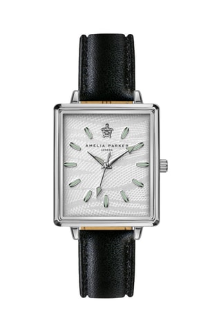 Montre à quartz en cuir Desert - Noir