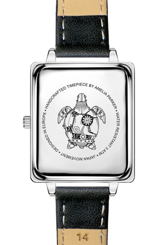 Montre à quartz en cuir Desert - Noir