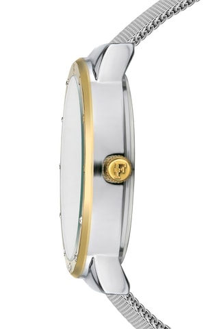Montre à quartz en acier et diamant Olympe