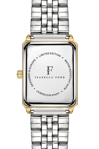 Montre à quartz en acier, nacre et diamants Coralie