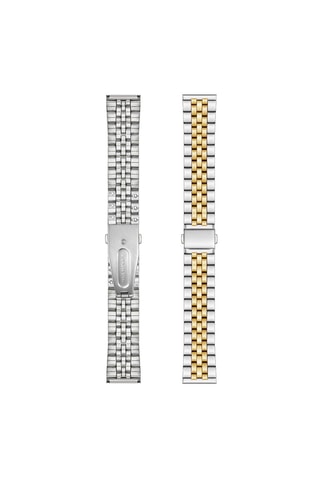 Montre à quartz en acier, nacre et diamants Coralie