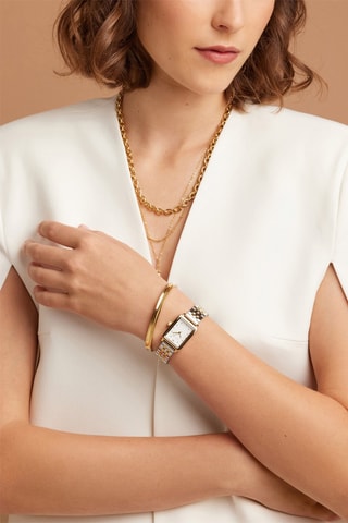 Montre à quartz en acier et diamant Eulalie