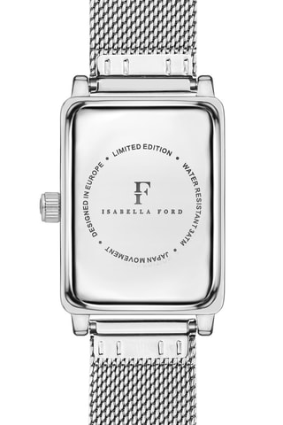 Montre à quartz en acier et diamant Isaure