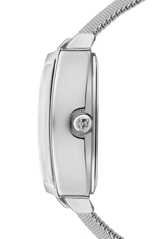 Montre à quartz en acier et diamant Isaure