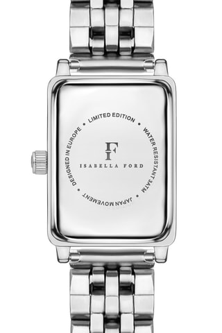 Montre à quartz en acier et diamant Isaure 