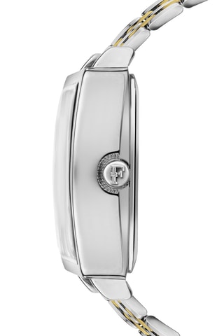 Montre à quartz en acier et diamant Isaure 