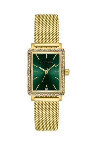 Montre à quartz en acier et diamant Zélie