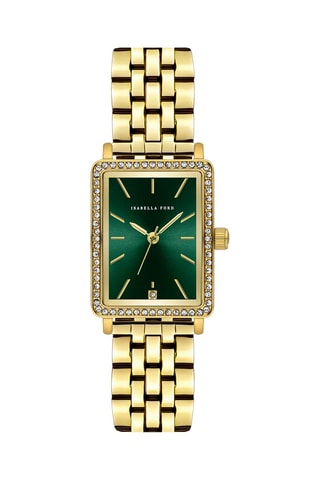 Montre à quartz en acier et diamant Zélie