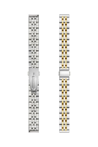 Montre à quartz en acier, nacre et diamants Agathe