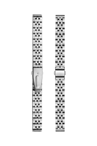 Montre à quartz en acier, nacre et diamant Agathe
