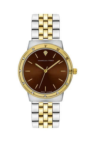 Montre à quartz en acier et diamants Capucine