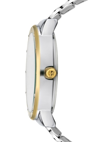 Montre à quartz en acier et diamant Héloïse
