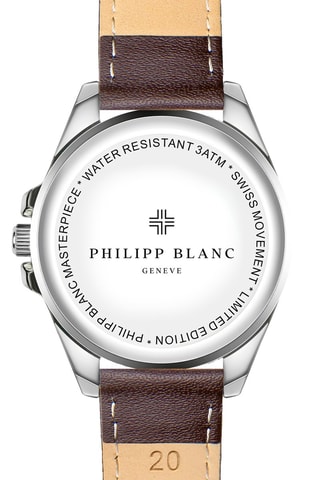 Montre à quartz en cuir - Marron et argenté