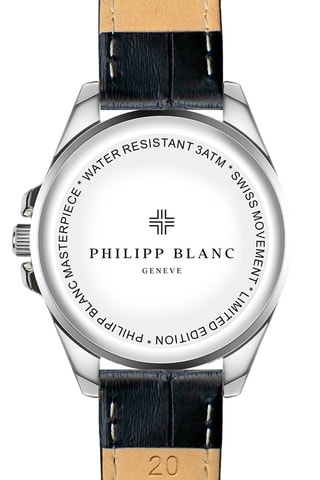 Montre à quartz en cuir - Noir et argenté