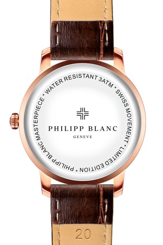 Montre à quartz en cuir - Marron et doré rose
