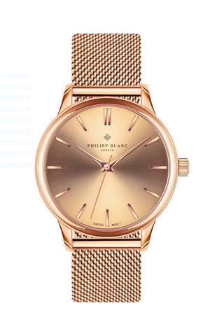 Montre à quartz en acier - Doré rose
