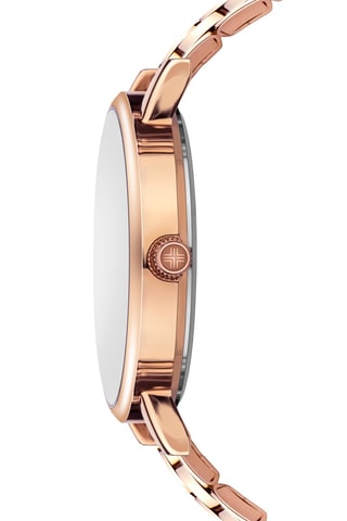 Montre à quartz en acier - Doré rose