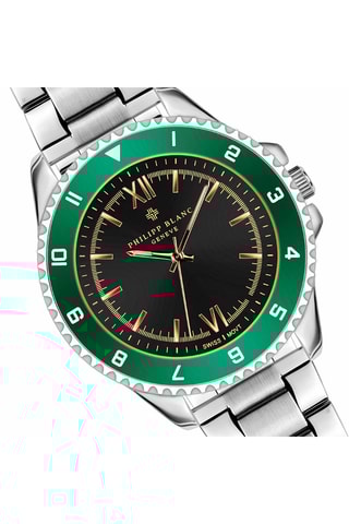 Coffret montre à quartz en acier et bracelet