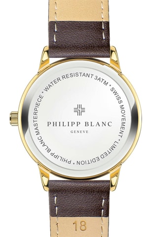 Montre à quartz en cuir - Marron et doré