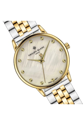 Montre à quartz en acier - Argenté et doré