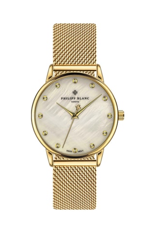 Montre à quartz en acier - Doré