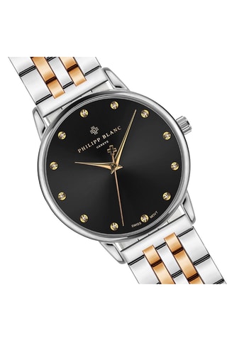 Montre à quartz en acier - Argenté et doré