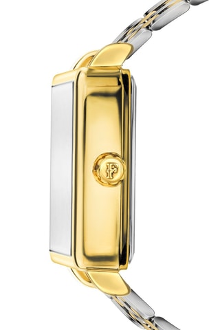 Montre à quartz en acier, diamant et nacre Gisèle