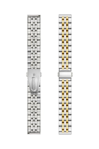 Montre à quartz en acier, diamant et nacre Gisèle