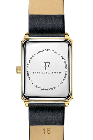 Montre à quartz en cuir et diamant Elene