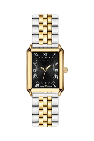 Montre à quartz en acier et diamant Elene