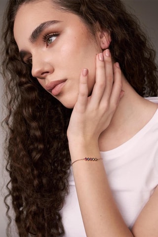 Bracelet Gemstone glam  - Doré rose