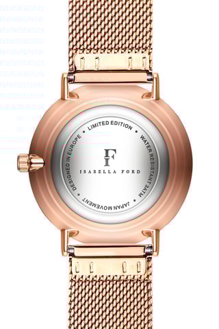 Montre à quartz en acier, nacre et diamants