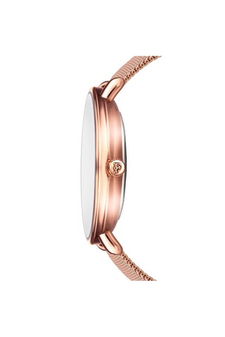 Montre à quartz en acier et diamant Naomi