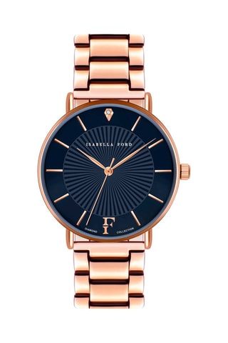 Montre à quartz en acier et diamant Florence