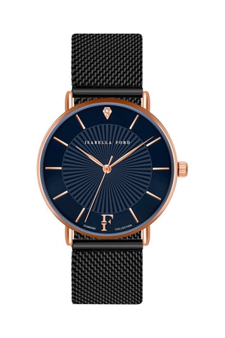 Montre à quartz en acier et diamant Florence