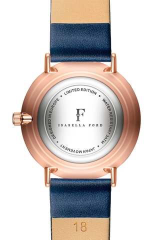 Montre à quartz en cuir et diamant
