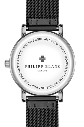 Montre à quartz en acier - Noir et argenté
