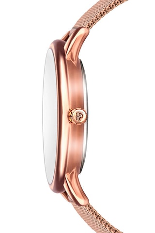 Montre à quartz en acier et diamants Coco