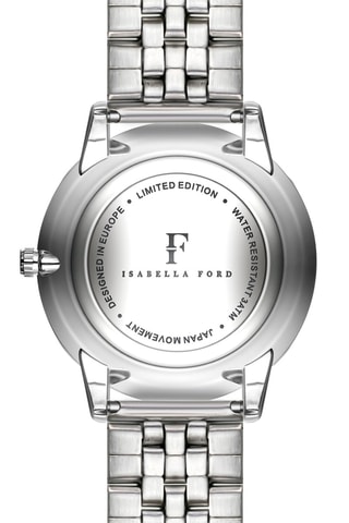 Montre à quartz en acier et diamant Skylar