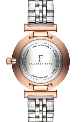 Montre à quartz en acier et diamant Sophia