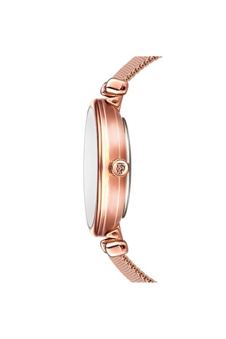 Montre à quartz en acier et diamant Portia