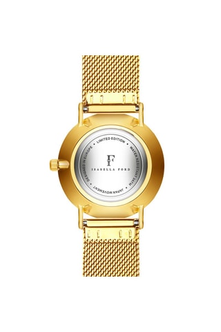 Montre à quartz en acier et diamant Luna