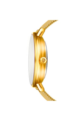 Montre à quartz en acier et diamant Luna